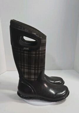 Bogs Winter/Rain Boots Womens Size 6 Plaid Insulated Waterproof